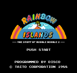 Rainbow Islands - The Story of Bubble Bobble 2 (Japan) Title Screen